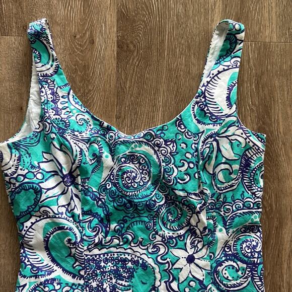 Lilly Pulitzer Blue Paisley Mini Dress - Picture 2 of 8